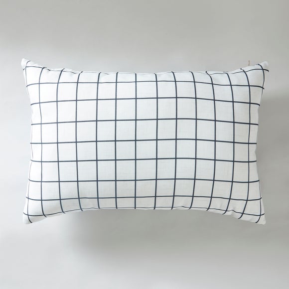 Dunelm grey clearance check cushions