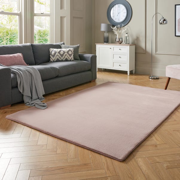 Faux Fur Supersoft Lush Rug Supersoft Blush undefined