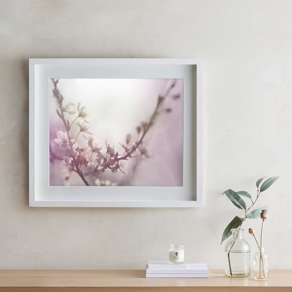 Dorma Purity Dreamy Blossom Mounted and Box Framed Exclusive Nature Print Pink undefined