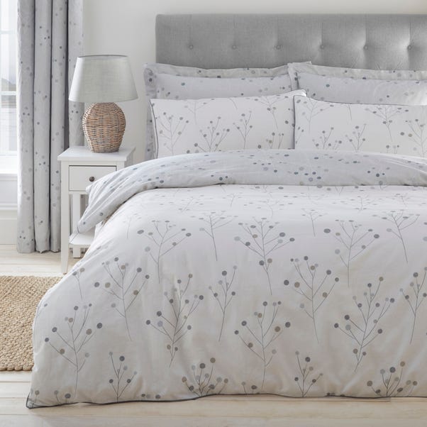 Padstow Grey Reversible Duvet Cover and Pillowcase Set  undefined
