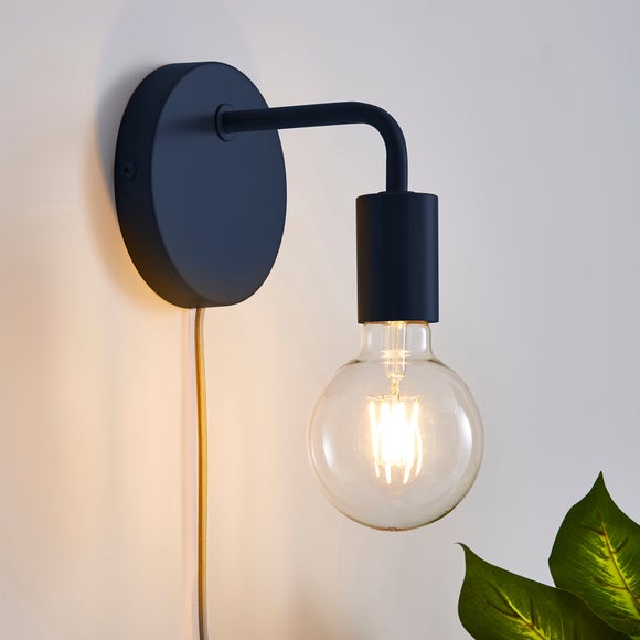 Blue plug online in wall light