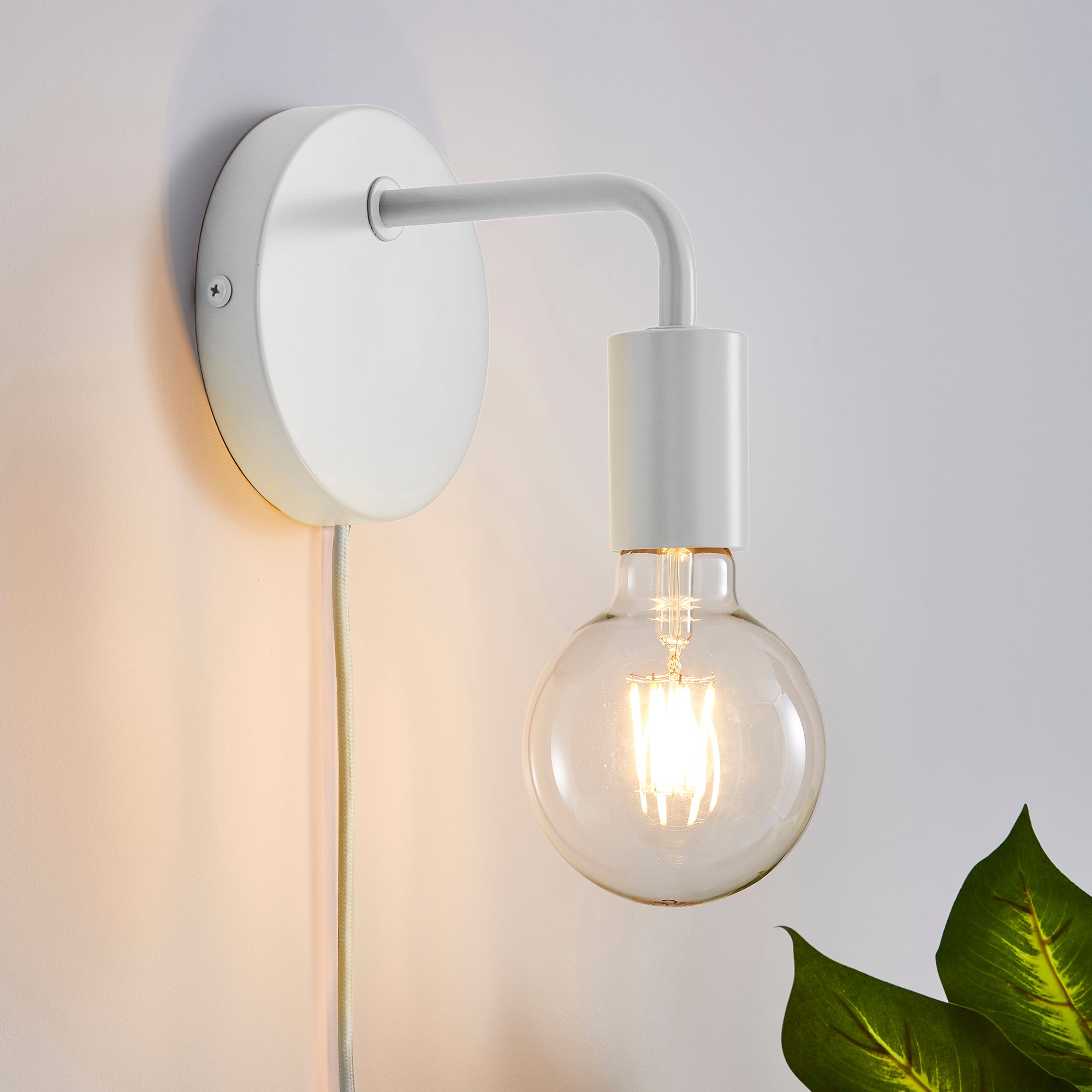 Elements Koppla Plug In Wall Light White