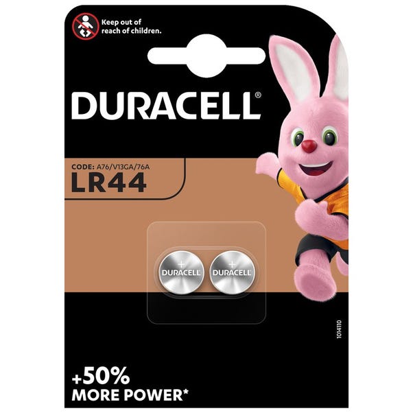 Pack of 2 Duracell LR44 Batteries image 1 of 1