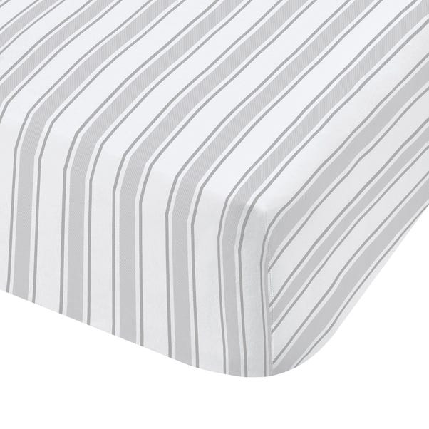 Bianca Check Stripe 100% Cotton Fitted Sheet image 1 of 7