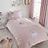 Catherine Lansfield Make A Wish Glow in The Dark Single Duvet Cover and Pillowcase Set Light Pink undefined