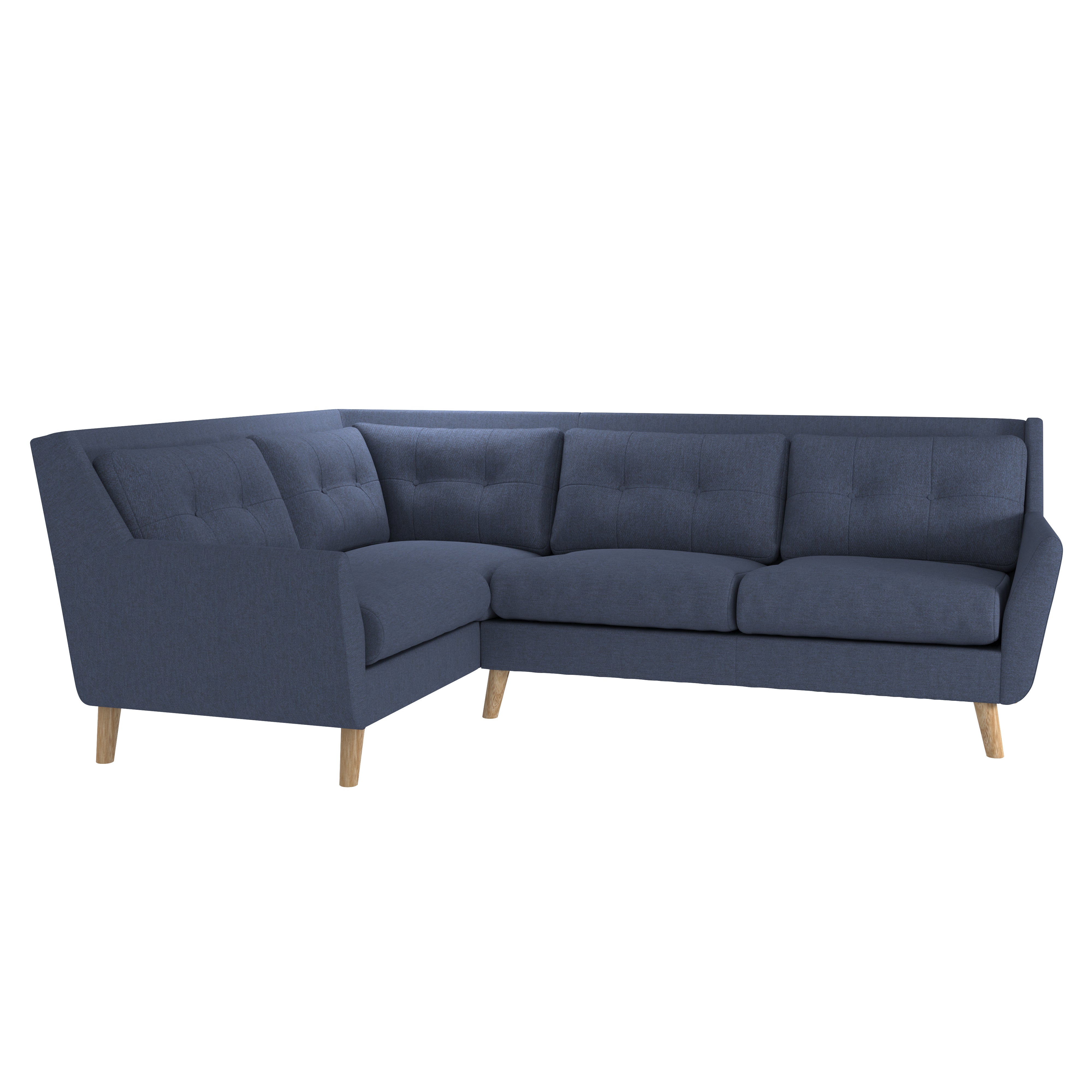 Halston Fabric Corner Sofa Blue