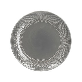 Zen Grey Stoneware Dinner Plate