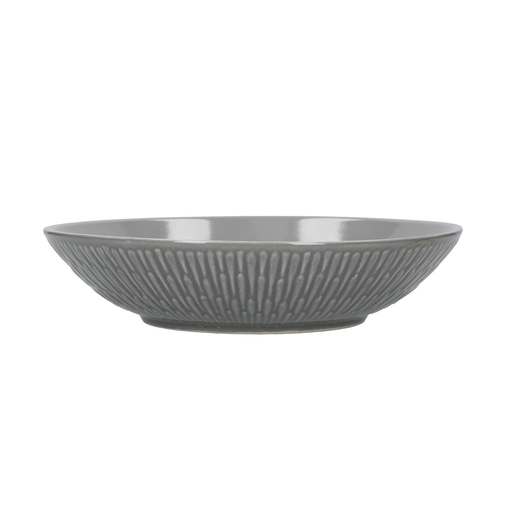 Zen Grey Stoneware Pasta Bowl Grey