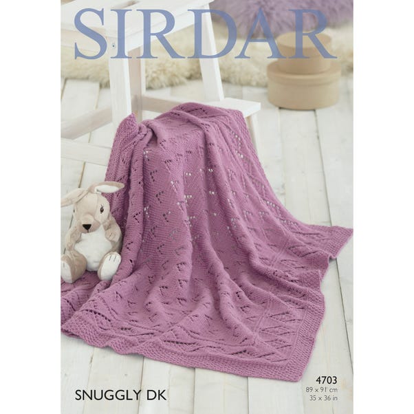 Sirdar 4703 Snuggly DK Comfy Blanket Leaflet image 1 of 1