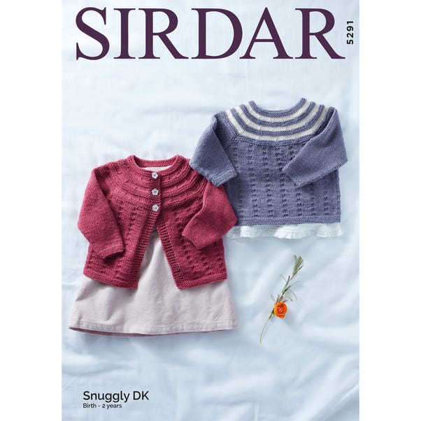 Sirdar 5291 Snuggly DK Patterned Cardigan and Jumper  Leaflet MultiColoured