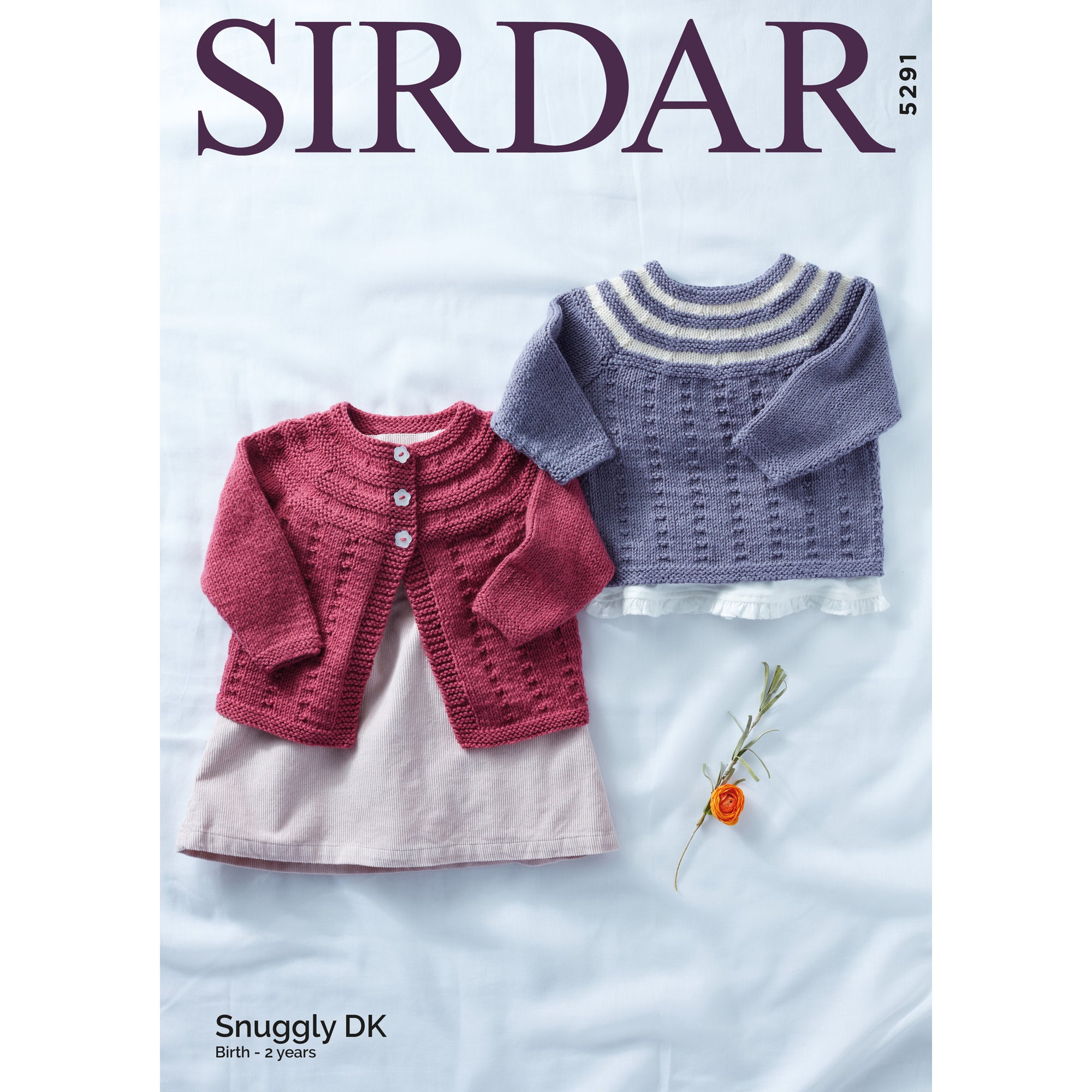 Sirdar 5291 Snuggly DK Patterned Cardigan and Jumper  Leaflet