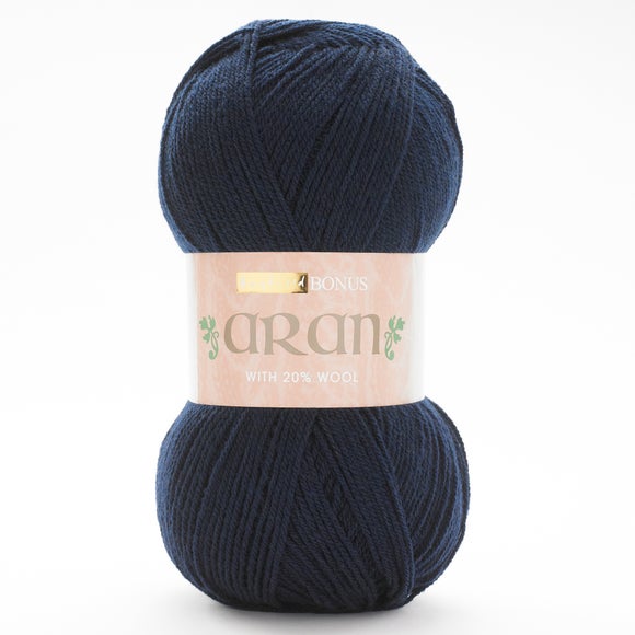 navy aran yarn