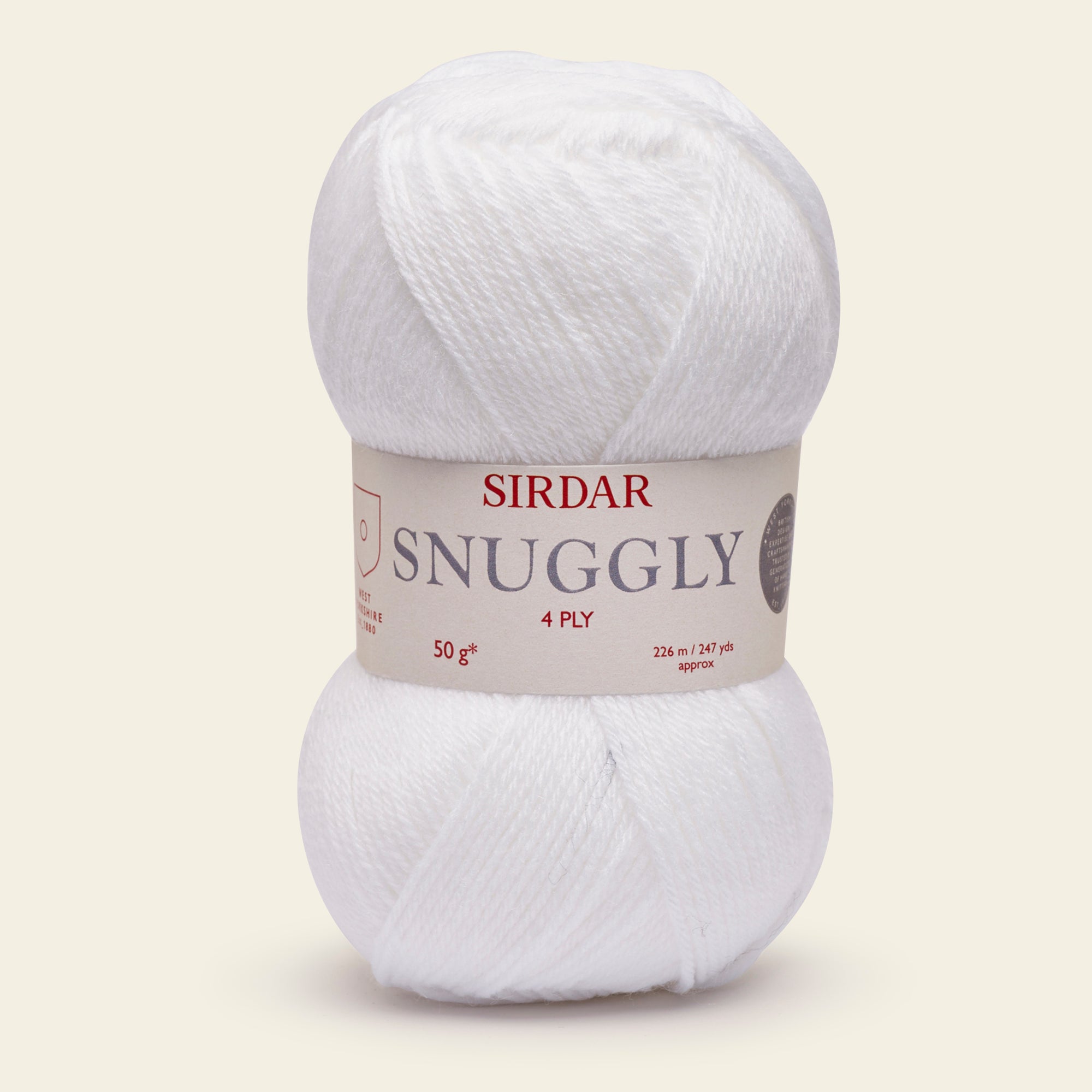 Sirdar Snuggly 4 Ply White Yarn