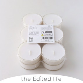 Pack of 12 Unscented Maxi Tealights