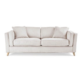 Arabella 3 Seater Sofa Brushed Plain Fabric