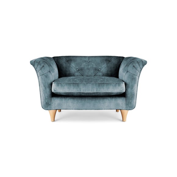 Dunelm navy velvet chair hot sale