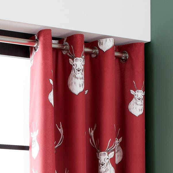 Catherine Lansfield Munro Stag Eyelet Curtains image 1 of 5