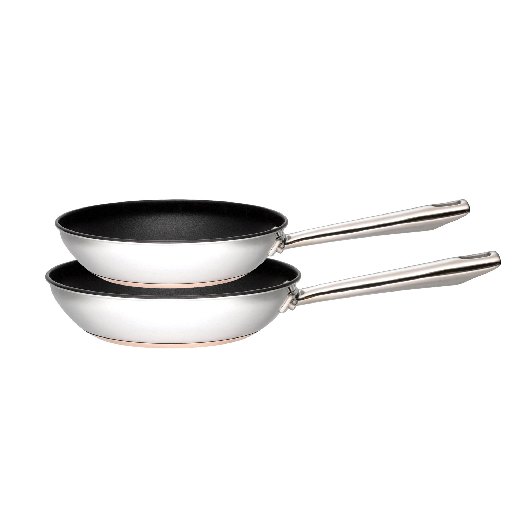 Pro Copper Base Non-Stick Stainless Steel 2 Piece Frying Pan Set
