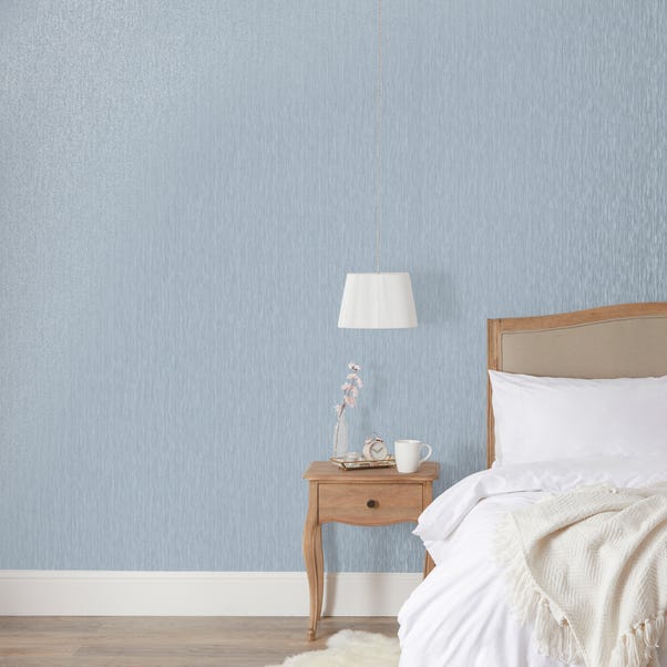 Glitter Air Blue Textured Wallpaper