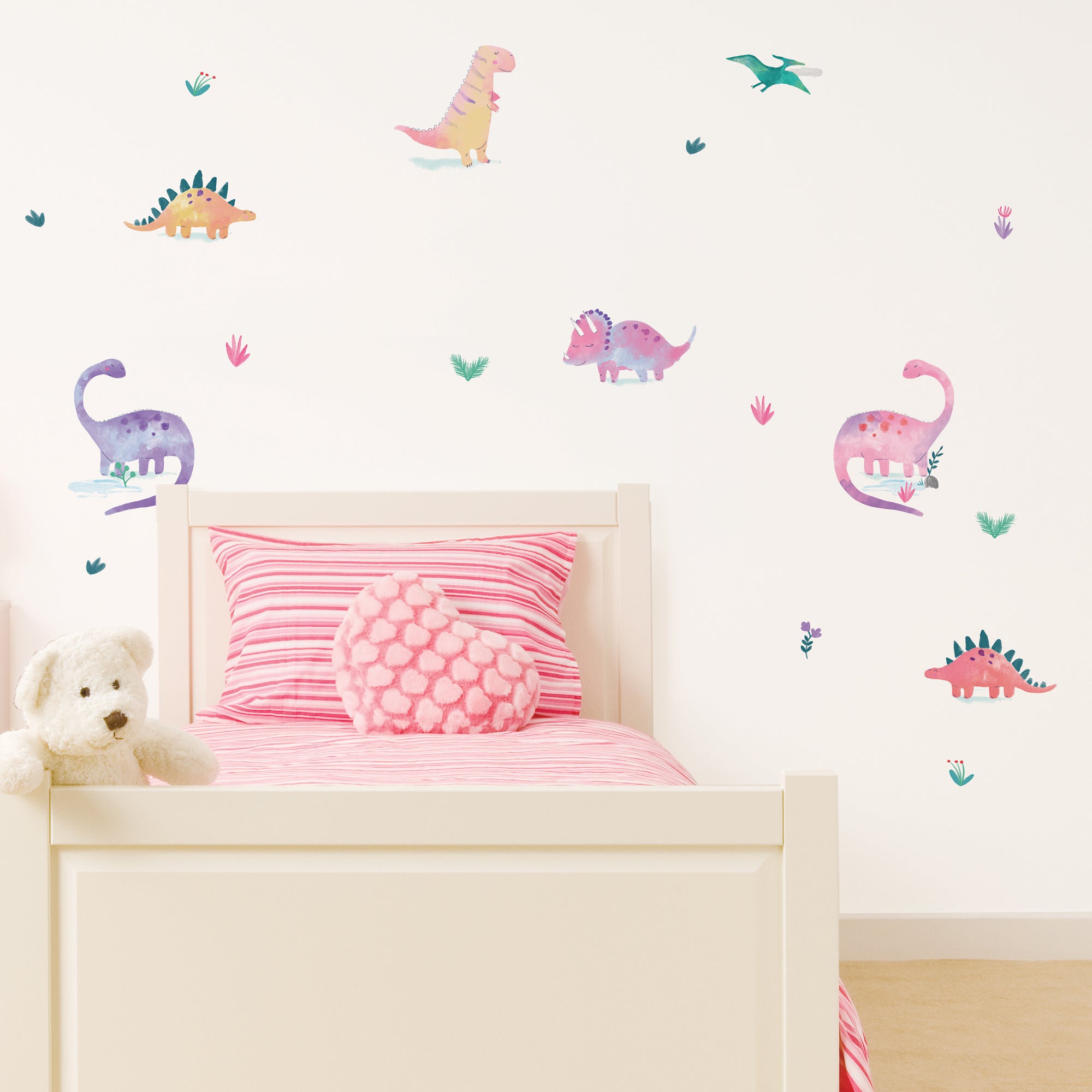 Dinosaur Pink Medium Wall Stickers