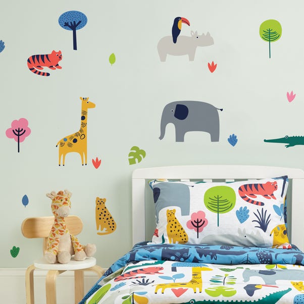 Elements Jungle Wall Stickers Dunelm - Bedroom Wall Stickers The Range