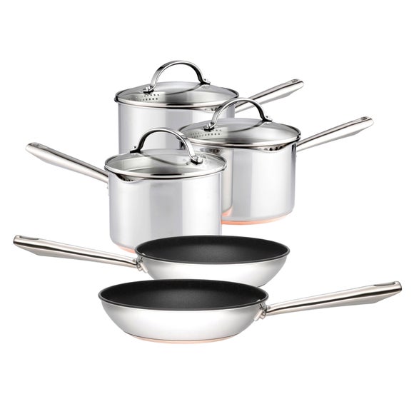 Copper on sale saucepan set