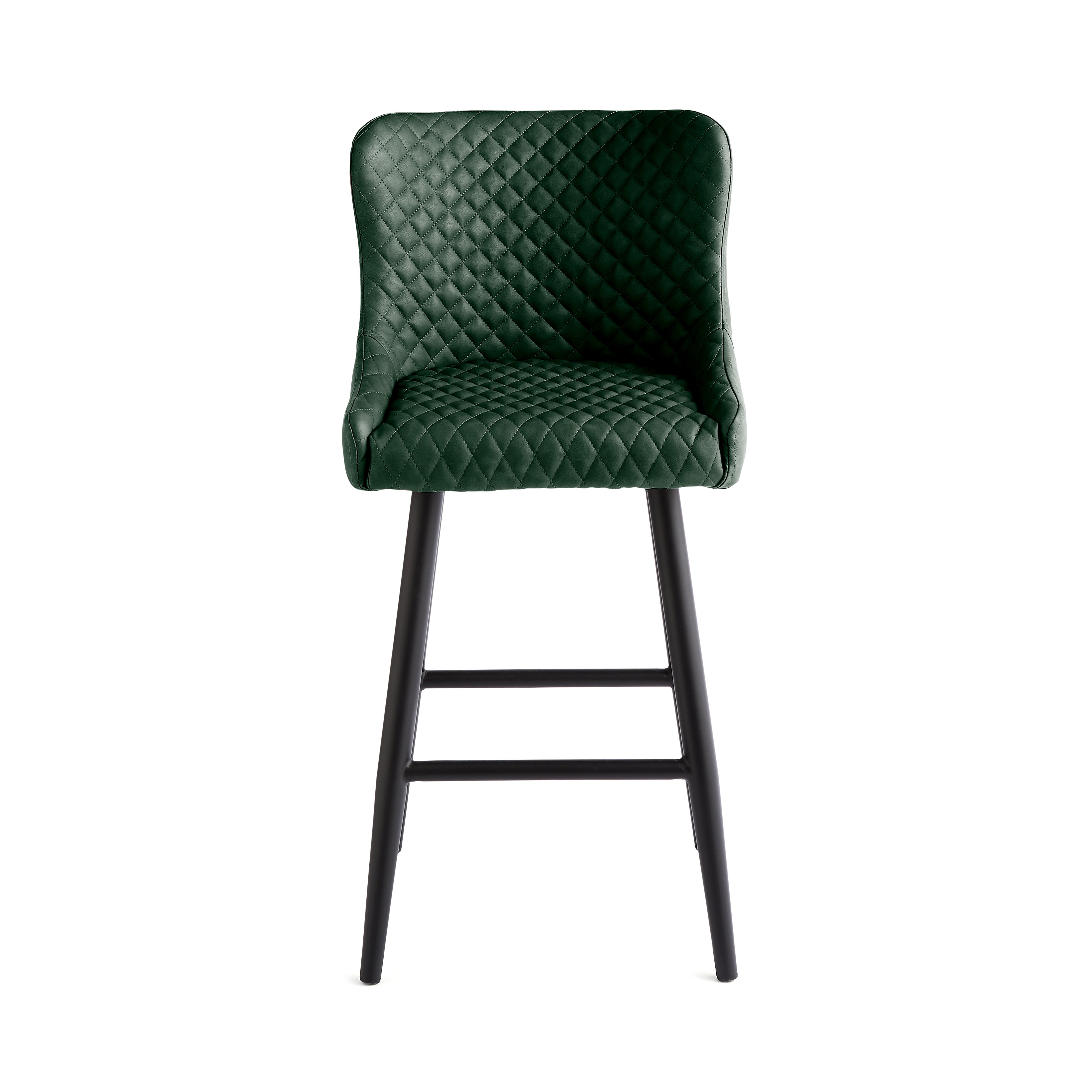 Montreal Counter Height Bar Stool, Faux Leather Green