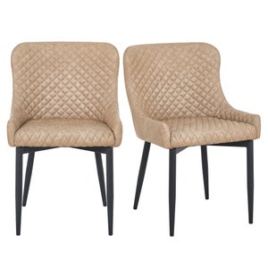 Set Of 2 Montreal Dining Chairs- Faux Leather