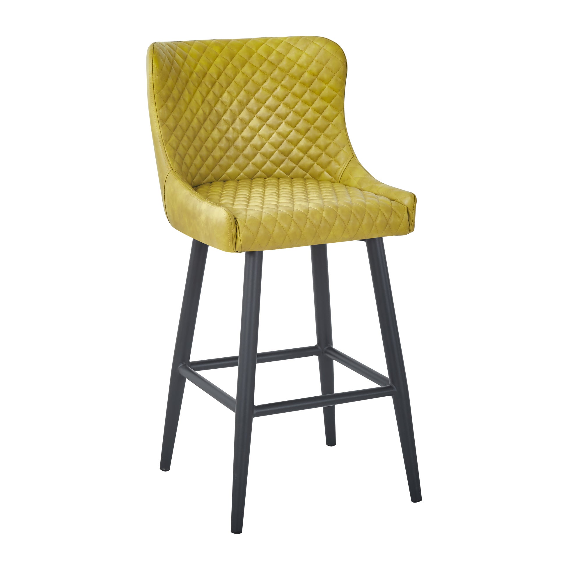 Montreal Olive Faux Leather Bar Stool Green
