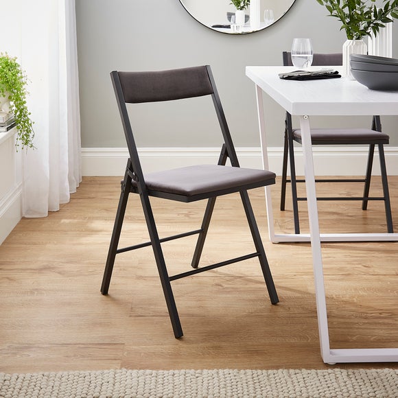 Grey fold away discount table and chairs