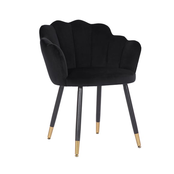 Grey velvet on sale chair dunelm