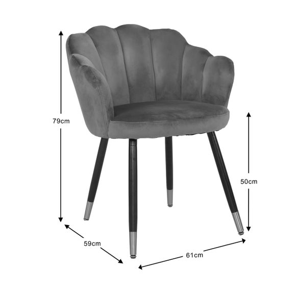 Vivian Velvet Dining Chair Dunelm