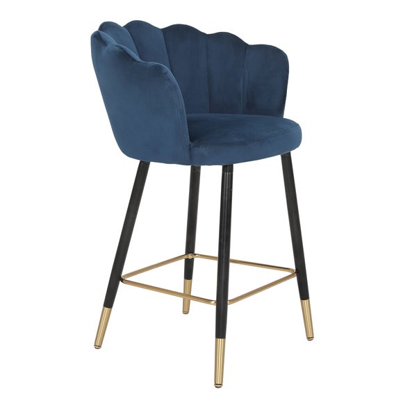 Vivian Velvet Bar Stool Dunelm