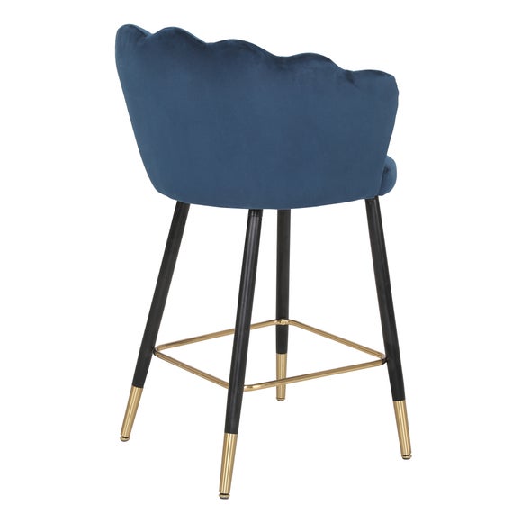 Vivian Velvet Bar Stool Dunelm