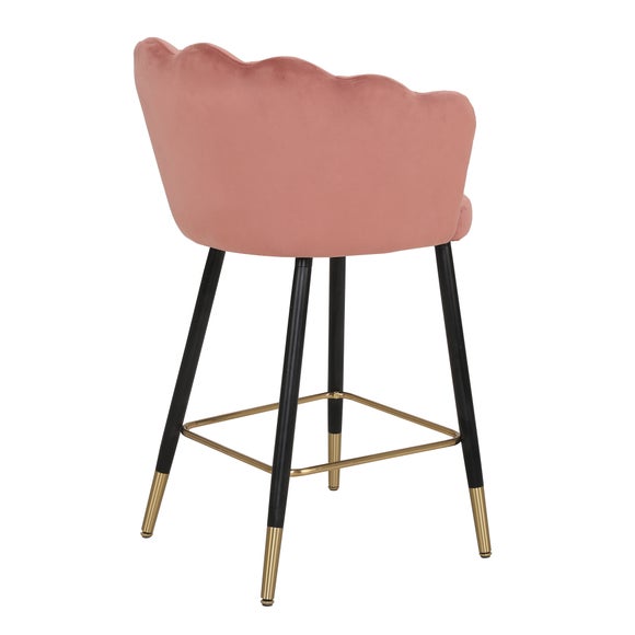 Vivian Velvet Bar Stool Dunelm
