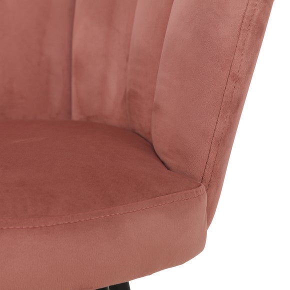 Vivian Velvet Bar Stool Dunelm