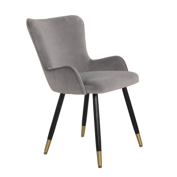 Dunelm black best sale velvet chair