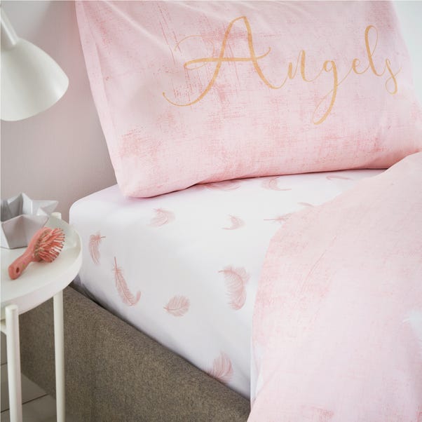 Catherine Lansfield Angel Blush Fitted Sheet image 1 of 2