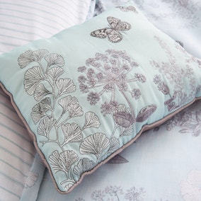 Catherine Lansfield Floral Butterfly Duck Egg Cushion