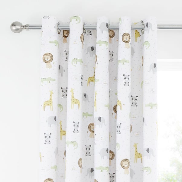Catherine Lansfield Roarsome Animals Blackout Eyelet Curtains image 1 of 4