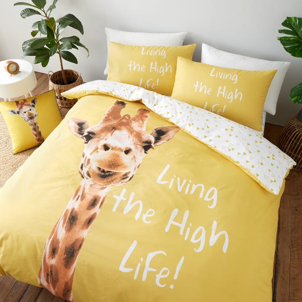 Catherine Lansfield Yellow Giraffe, Giraffe Queen Bedding