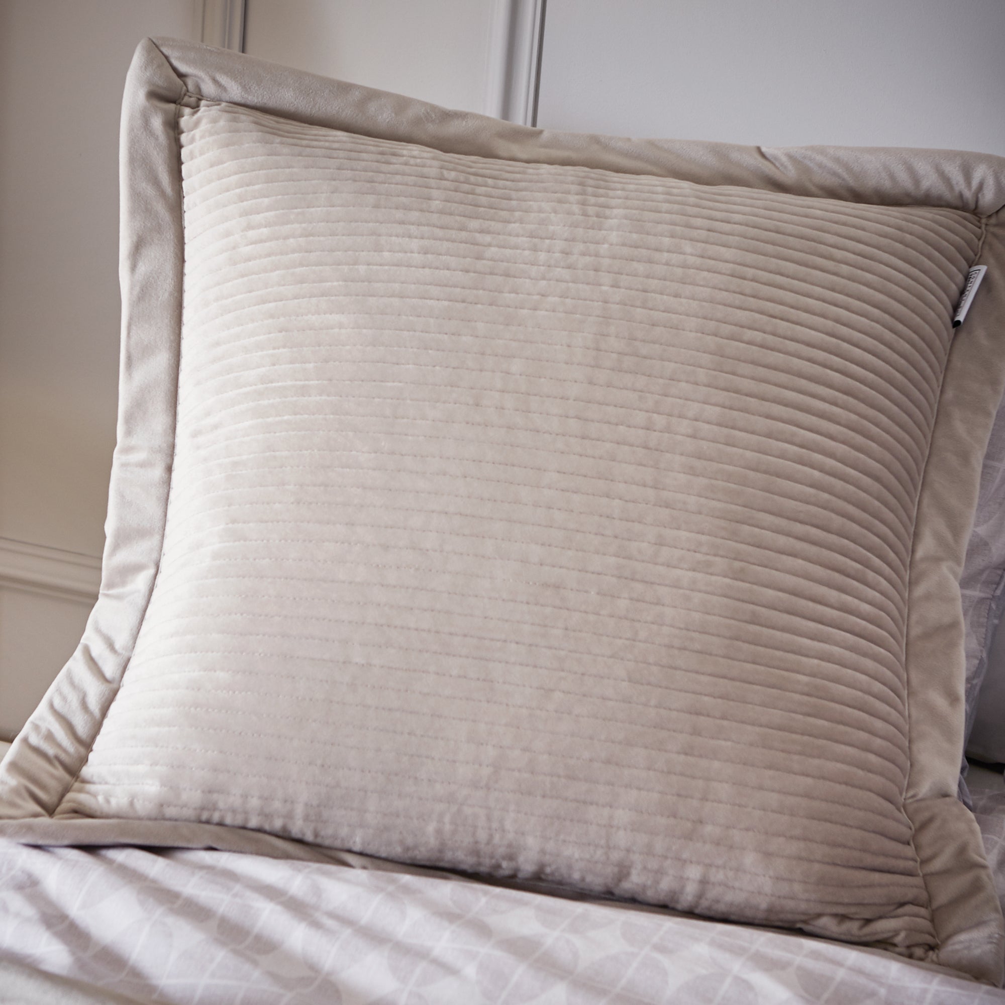 Content By Terence Conran Linear Velvet Cushion Brown