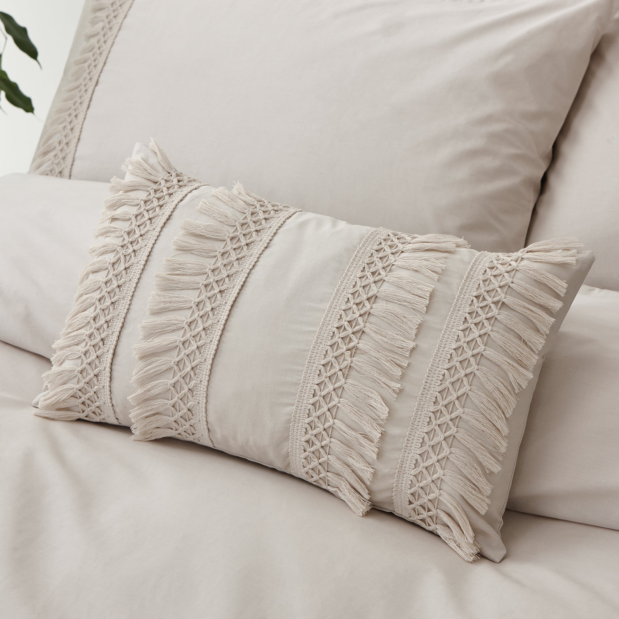 Photos - Pillow Elephant Pineapple  Izmir Cotton Tassel Cushion Grey 