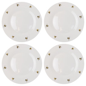Set of 4 Bee Dinner Plates