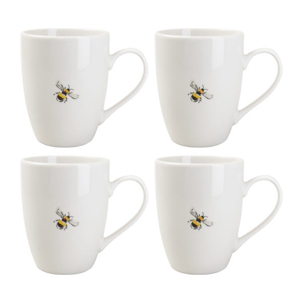 Set of 4 Bee Mugs image 1 of 2