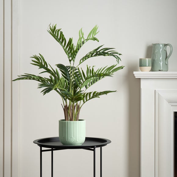 Artificial Real Touch Areca Palm Tree In Black Plant Pot