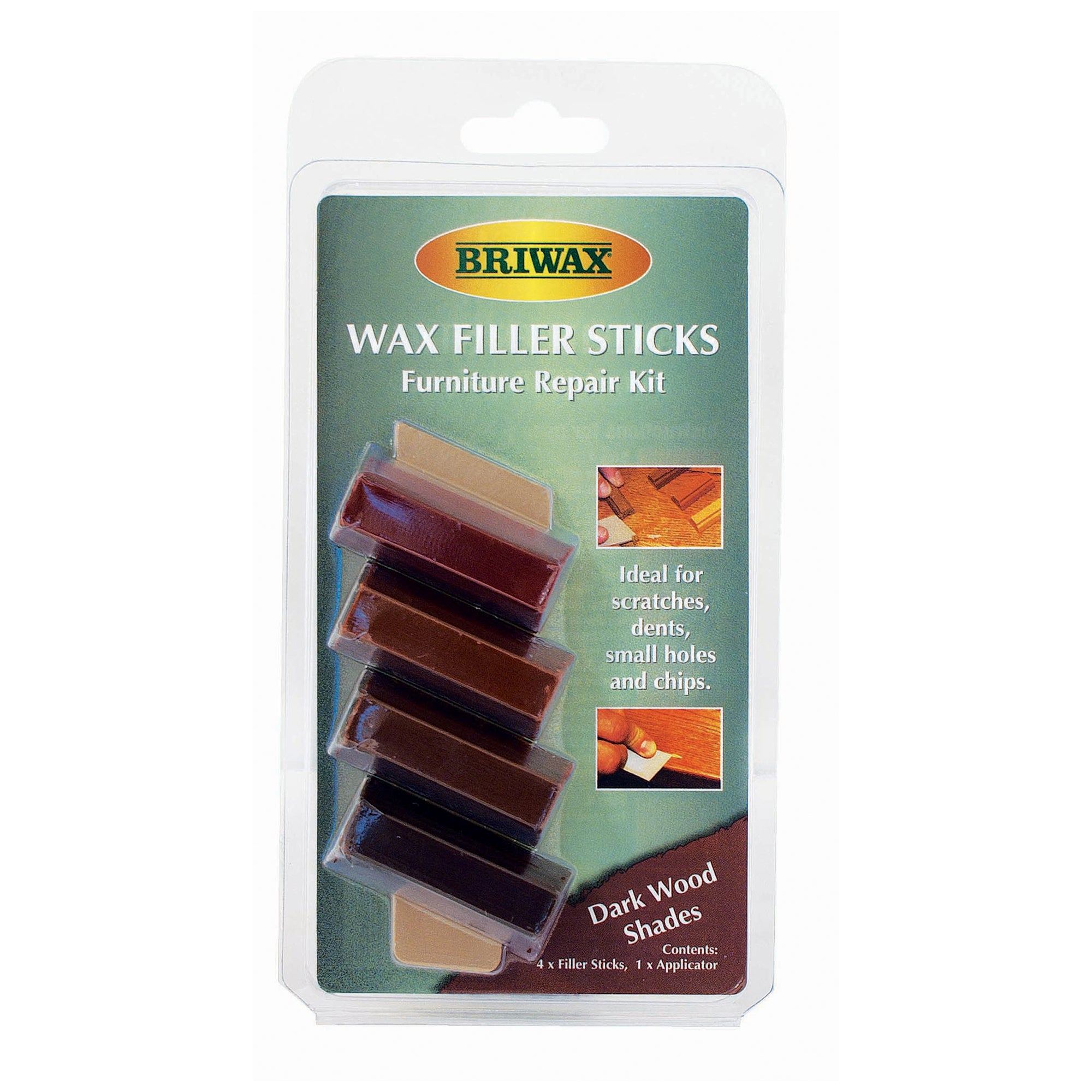 Briwax Wax Filler Sticks Dark Wood Shades