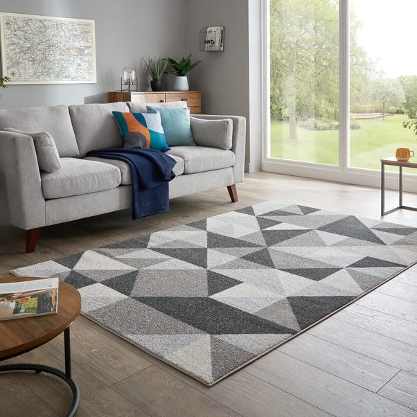 Geo Squares Rug Geo Squares Charcoal undefined