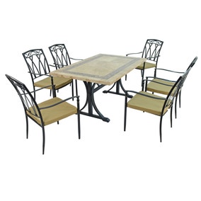 Charleston 6 Seater Dining Set with Ascot Chairs