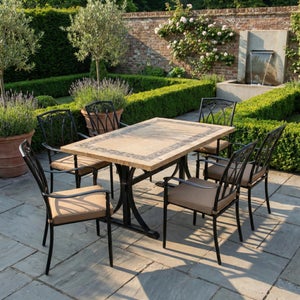 Charleston 6 Seater Dining Set With Ascot Chairs